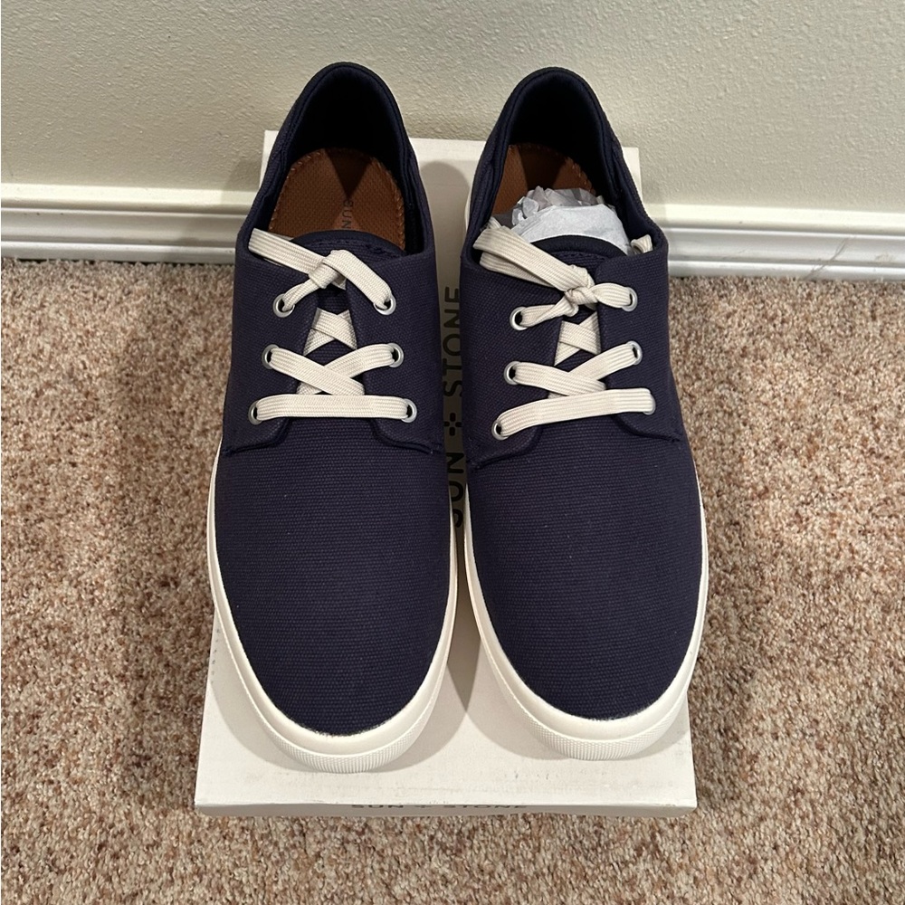 Sun + Stone Kiva Navy Sneakers Shoes Size 9 Men’s NWT